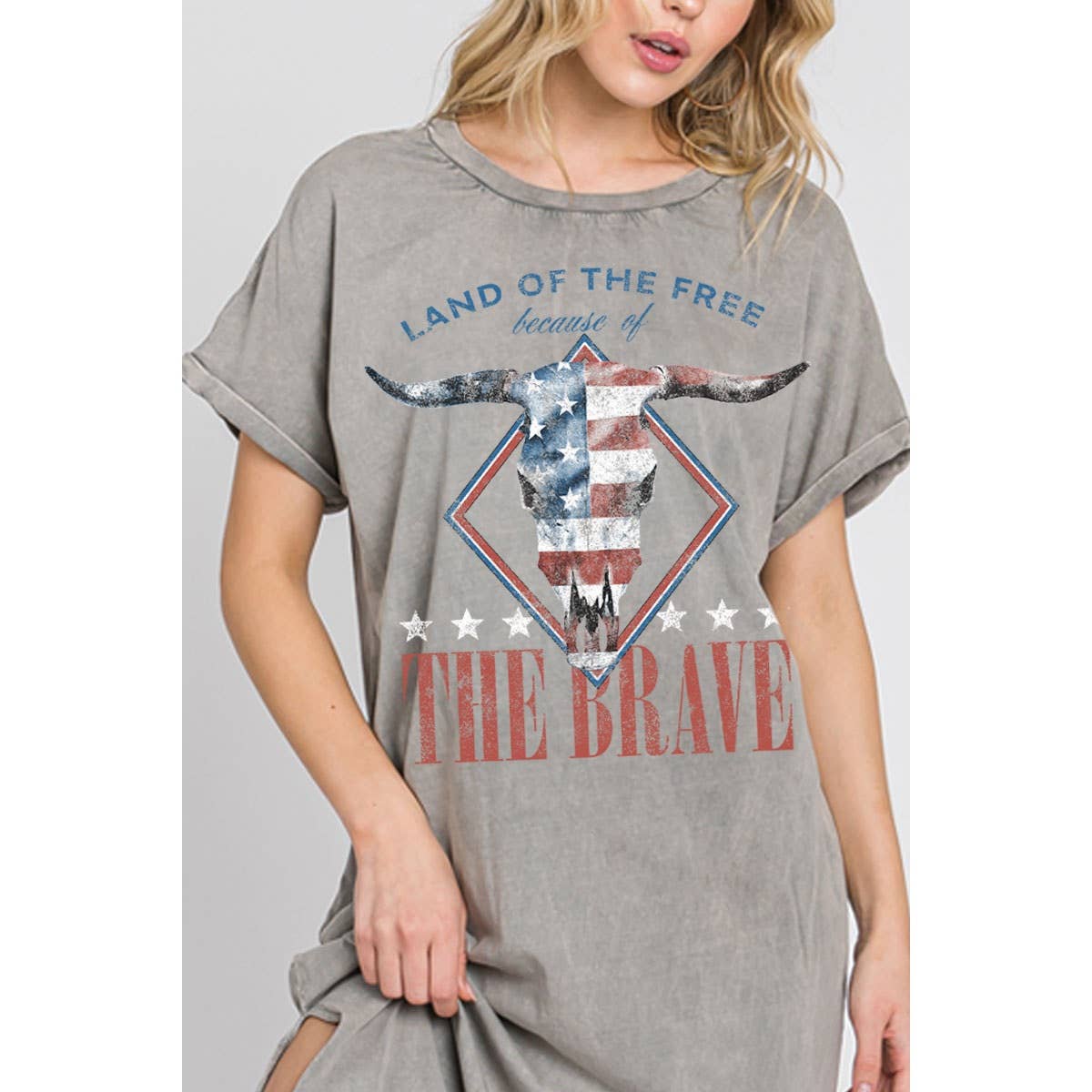LAND OF THE FREE THE BRAVE MINERAL GRAPHIC DRESS