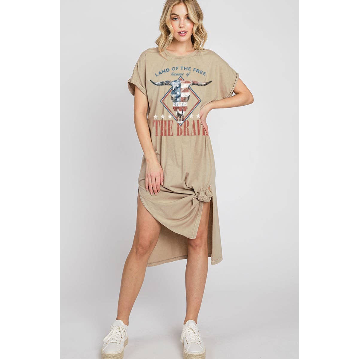 LAND OF THE FREE THE BRAVE MINERAL GRAPHIC DRESS