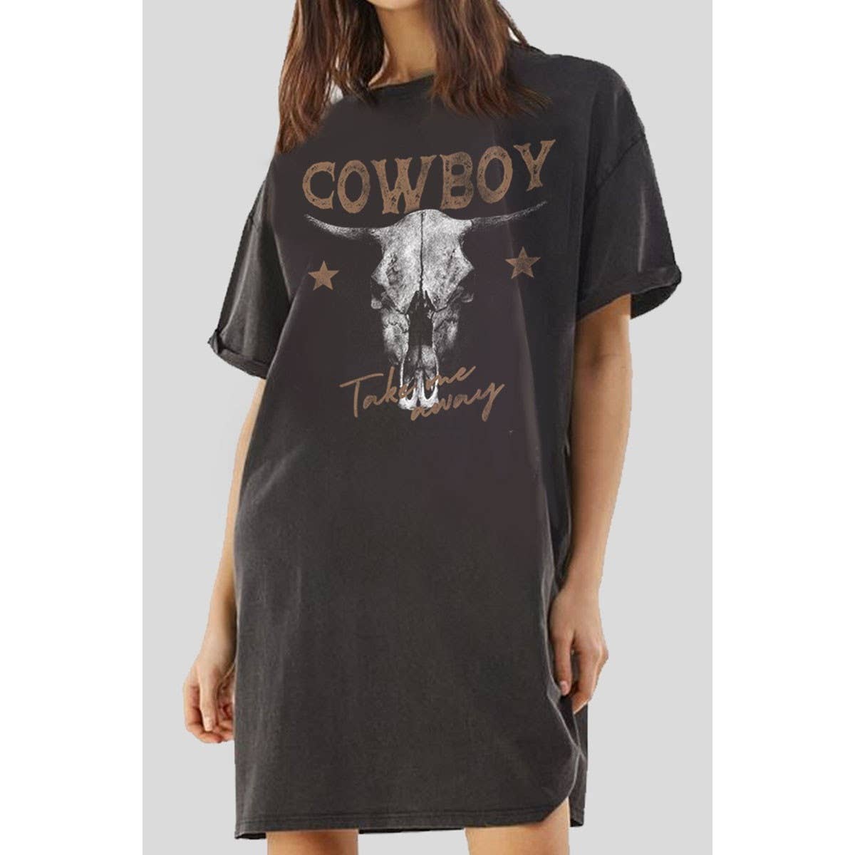 TAKE ME AWAY COWBOY GRAPHIC DRESS