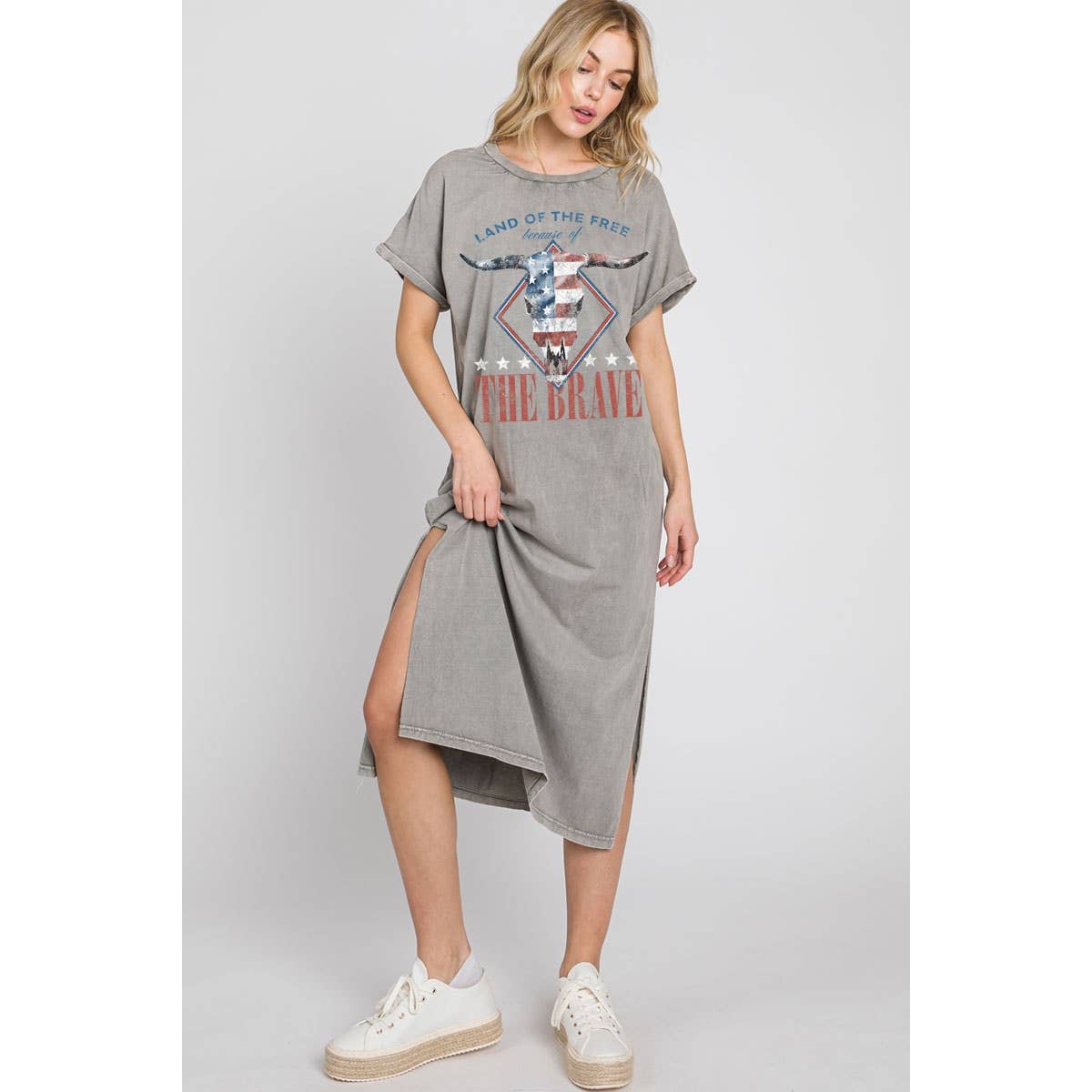LAND OF THE FREE THE BRAVE MINERAL GRAPHIC DRESS