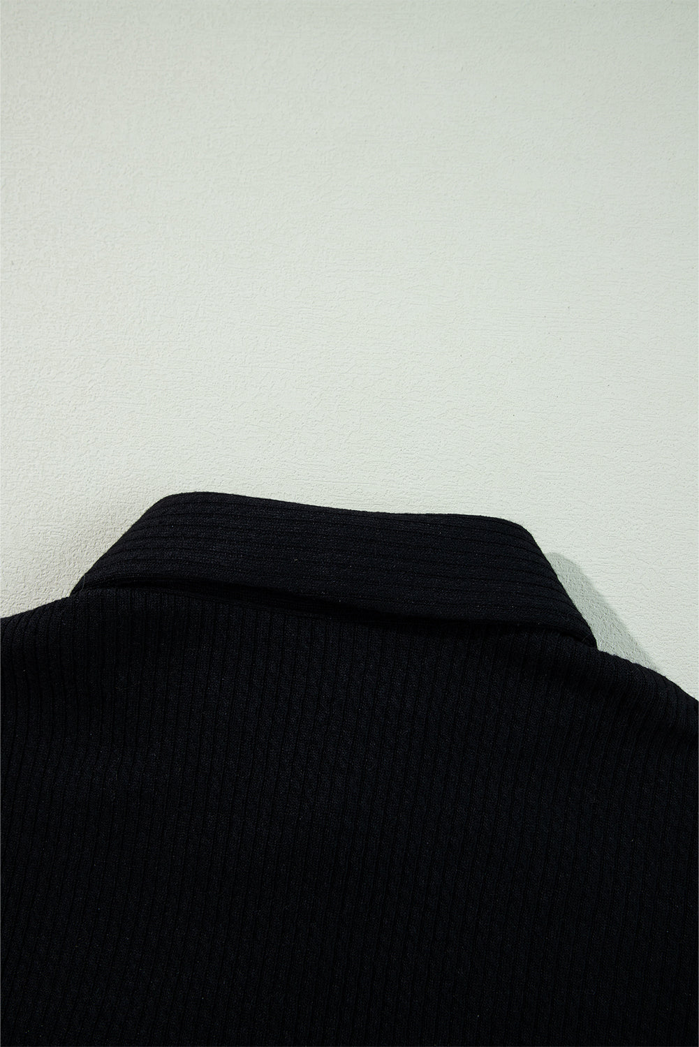 Dark Khaki Solid Color Corduroy Buttoned Long Sleeve Shacket