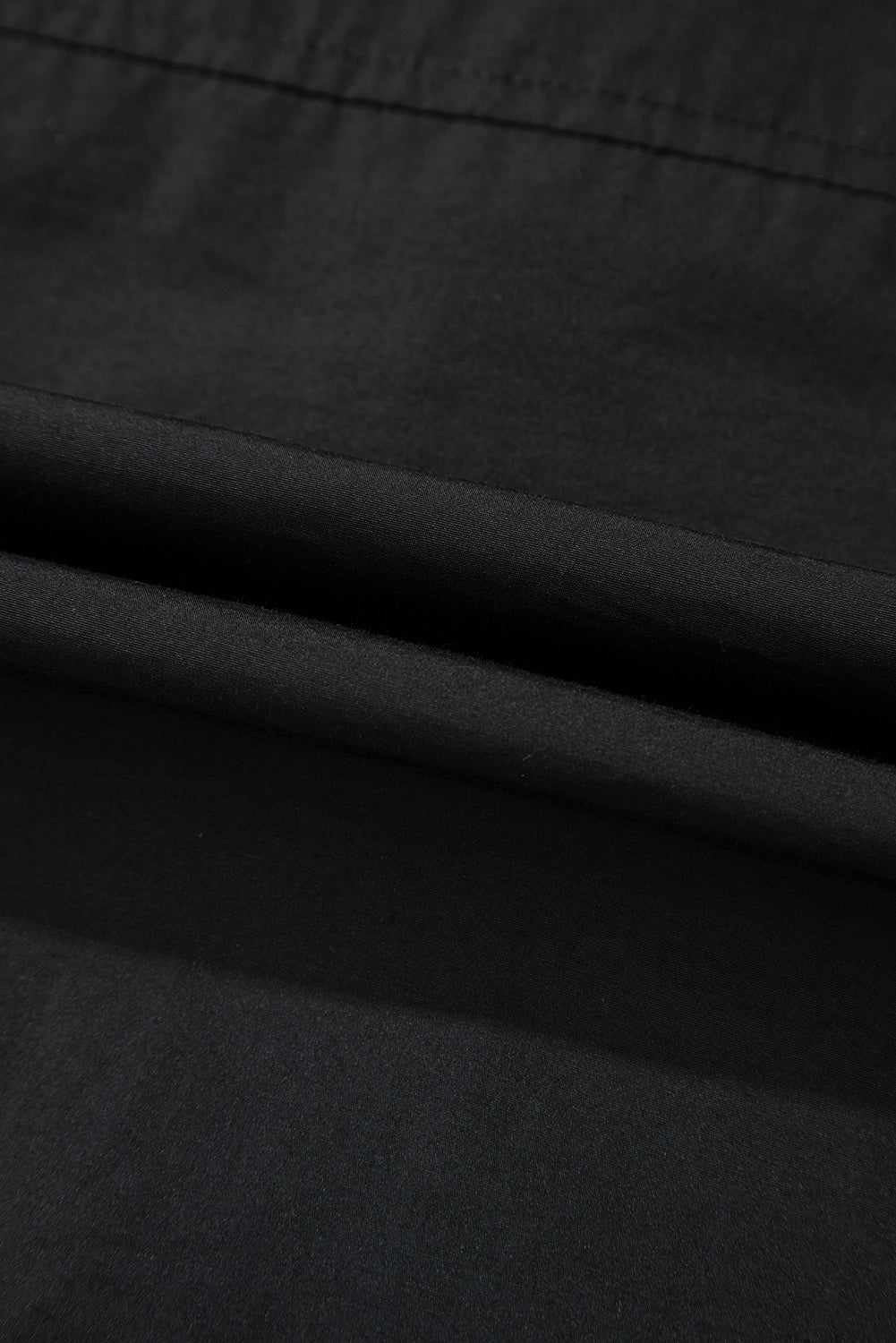 Black Flap Pockets Zip Up High Neck Vest