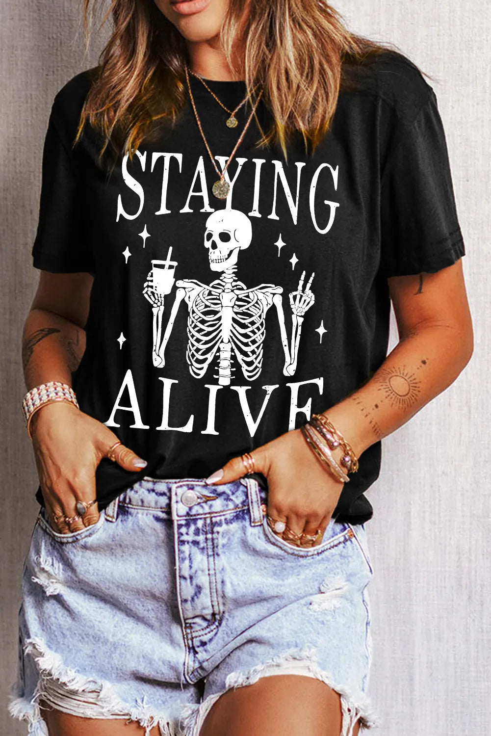 stayin alive Short Sleeve T-Shirt