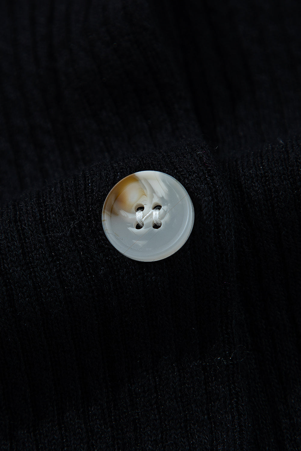 Dark Khaki Solid Color Corduroy Buttoned Long Sleeve Shacket