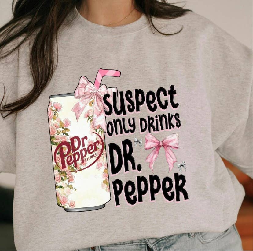 Suspect Only Drinks Dr. Pepper Short Sleeve Shirt
